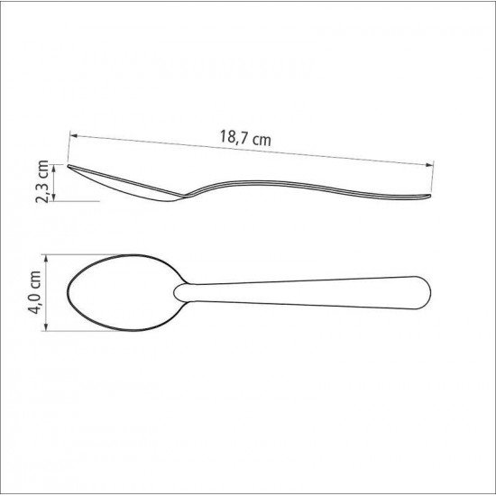 CONJUNTO 12 PEÇAS COLHER DE MESA MALIBU EM AÇO INOX TRAMONTINA
