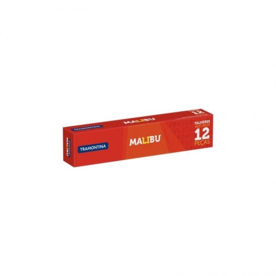 CONJUNTO 12 PEÇAS COLHER DE MESA MALIBU EM AÇO INOX TRAMONTINA