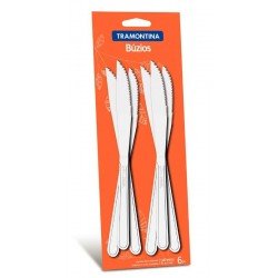 CONJUNTO DE FACAS PARA CHURRASCO TRAMONTINA BÚZIOS EM AÇO INOX 6 PEÇAS