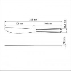 FACA DE MESA TRAMONTINA BÚZIOS EM AÇO INOX 4