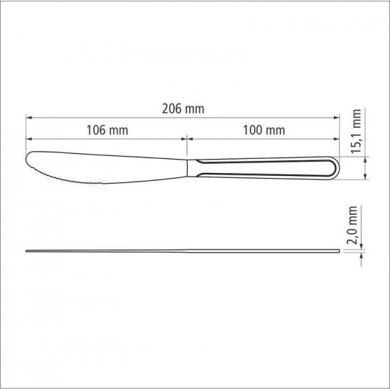 FACA DE MESA TRAMONTINA BÚZIOS EM AÇO INOX 4