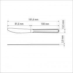 FACA PARA SOBREMESA TRAMONTINA BÚZIOS EM AÇO INOX 3
