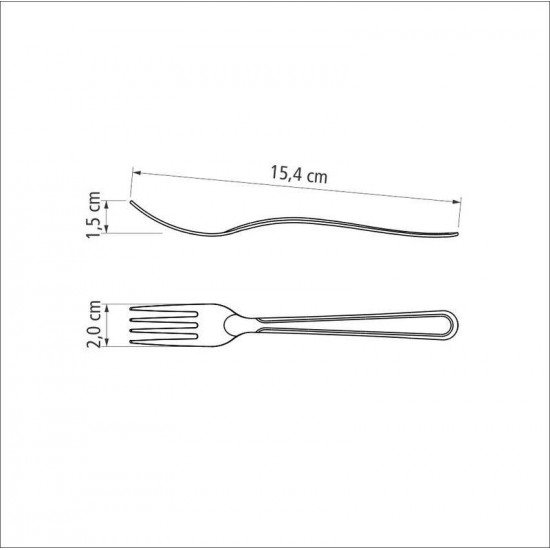 GARFO PARA SOBREMESA TRAMONTINA BÚZIOS EM AÇO INOX