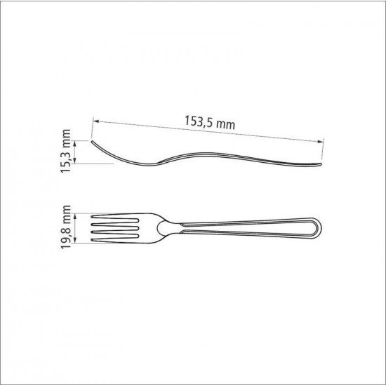 GARFO PARA SOBREMESA TRAMONTINA BÚZIOS EM AÇO INOX