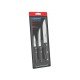 JOGO DE FACAS 3 PCS ULTRACORTE PRETO SORTIDOS COM LAMINAS ACO INOX E CABOS POLIPROPILENO TRAMONTINA