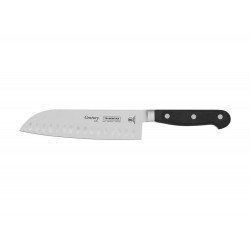 FACA SANTOKU 7 CENTURY PRETO LAMINA DE ACO INOX E CABO DE POLICARBONATO TRAMONTINA