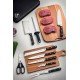 KIT CHEF TRAMONTINA EM AÇO INOX CABO DE POLICARBONATO E FIBRA DE VIDRO COM ESTOJO 10 PEÇAS