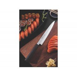 FACA YANAGIBA 9 SUSHI SILVER MARROM LAMINA DE ACO INOX E CABO DE NYLON TRAMONTINA