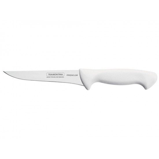 FACA PARA DESOSSAR 5 PREMIUM BRANCO LAMINA DE ACO INOX E CABO DE POLIPROPILENO TRAMONTINA
