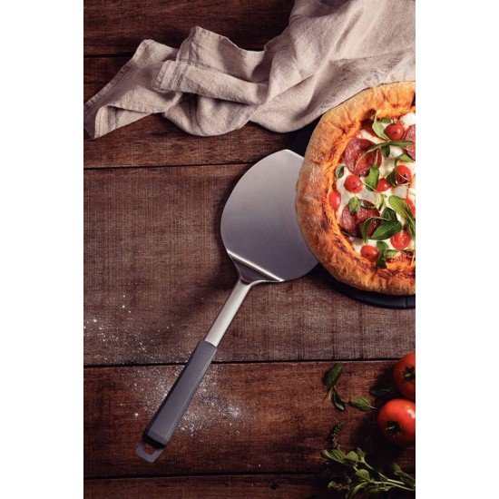 ESPÁTULA PARA PIZZA TRAMONTINA COM LÂMINA EM AÇO INOX E CABO DE POLIPROPILENO CINZA