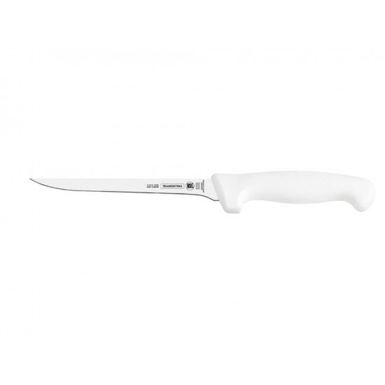 FACA PARA DESOSSAR 7 PROFISSIONAL BRANCO LAMINA DE ACO INOX E CABO DE POLIPROPILENO TRAMONTINA