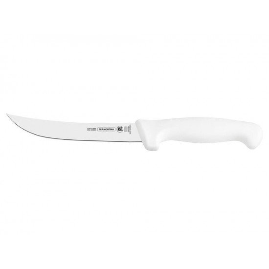FACA PARA DESOSSAR 6 PROFISSIONAL BRANCO LAMINA DE ACO INOX E CABO DE POLIPROPILENO TRAMONTINA