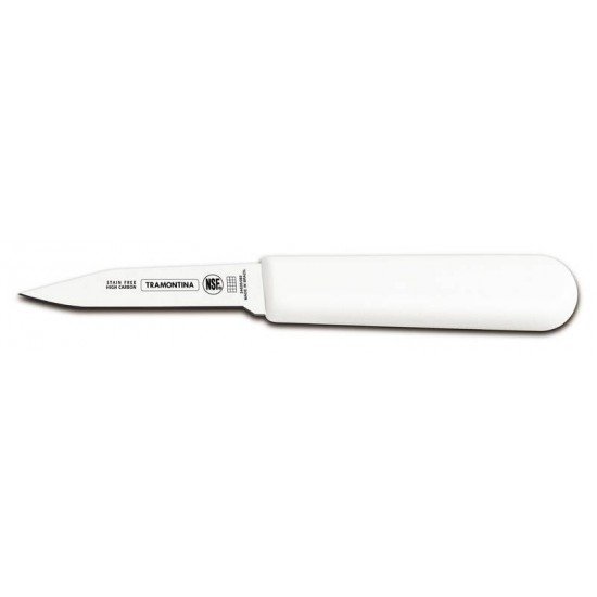 FACA PARA LEGUMES 3 PROFISSIONAL BRANCO - LAMINA DE ACO INOX E CABO DE POLIPROPILENO