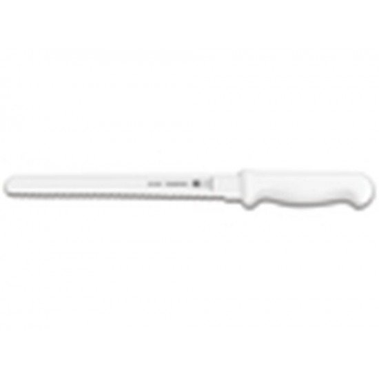 FACA PARA FIAMBRES 10 PROFISSIONAL BRANCO LAMINA DE ACO INOX E CABO DE POLIPROPILENO TRAMONTINA