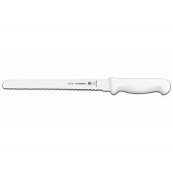 FACA PARA FIAMBRES 8 PROFISSIONAL BRANCO LAMINA DE ACO INOX E CABO DE POLIPROPILENO TRAMONTINA