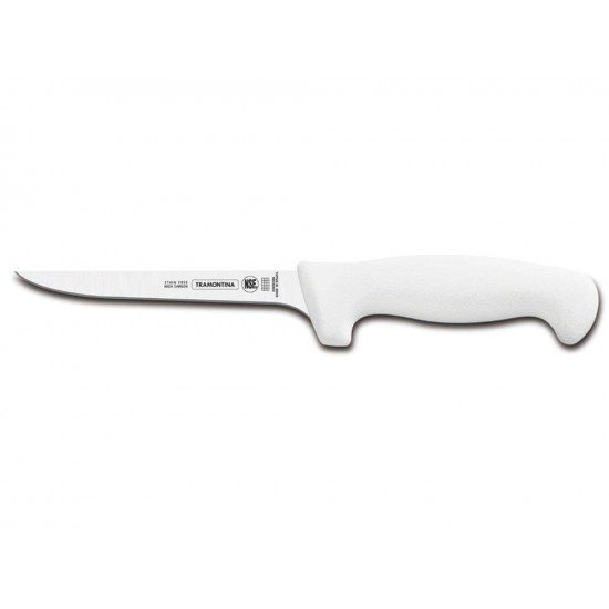 FACA PARA DESOSSAR 6 PROFISSIONAL BRANCO LAMINA DE ACO INOX E CABO DE POLIPROPILENO TRAMONTINA