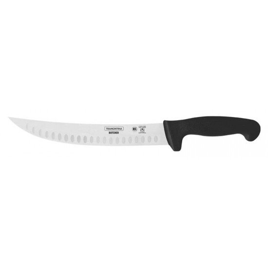 FACA PARA CARNE BUTCHER COM LAMINA EM ACO INOX E CABO EM POLIPROPILENO PRETO 10 TRAMONTINA