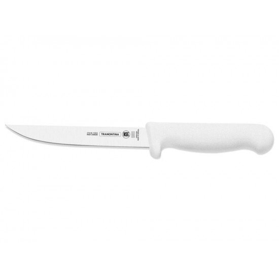 FACA PARA DESOSSAR 6 PROFISSIONAL BRANCO LAMINA DE ACO INOX E CABO DE POLIPROPILENO TRAMONTINA