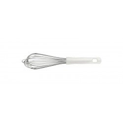 BATEDOR MANUAL TRAMONTINA PROFISSIONAL EM AÇO INOX COM CABO EM POLIPROPILENO BRANCO 30 CM