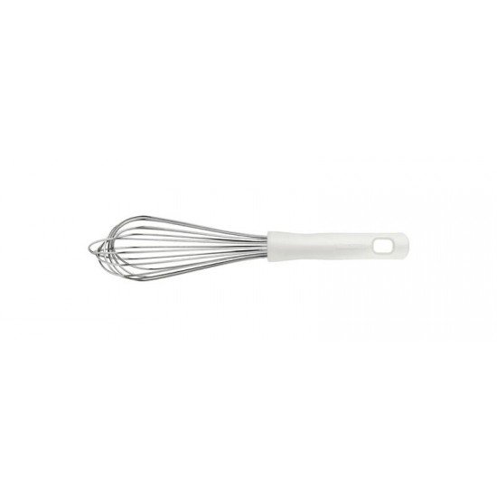 BATEDOR MANUAL TRAMONTINA PROFISSIONAL EM AÇO INOX COM CABO EM POLIPROPILENO BRANCO 30 CM