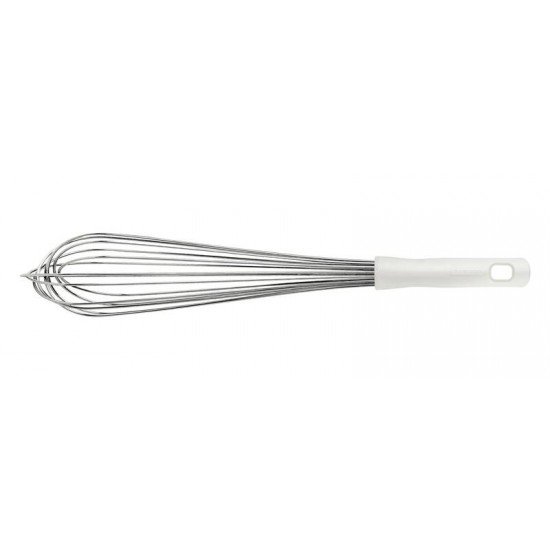 BATEDOR MANUAL TRAMONTINA PROFISSIONAL EM AÇO INOX COM CABO EM POLIPROPILENO BRANCO 45 CM