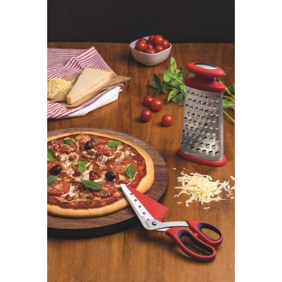 RALADOR 2 FACES VERMELHO EM ACO INOX TRAMONTINA