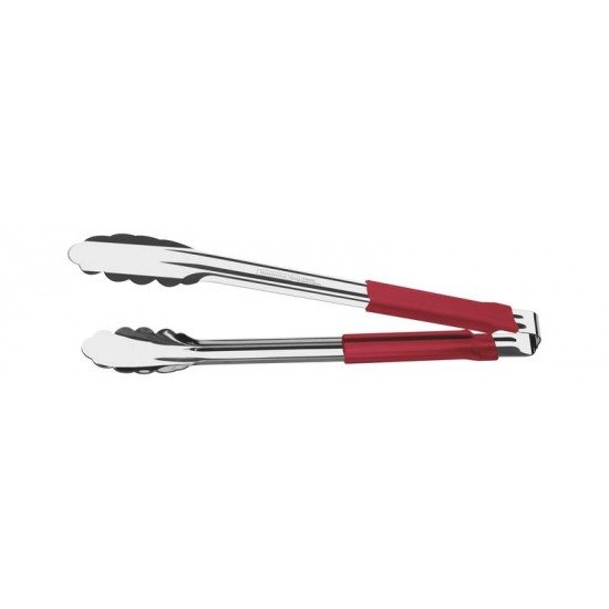 PEGADOR UTILITA EM ACO INOX COM CABO EMBORRACHADO VERMELHO 30 CM TRAMONTINA