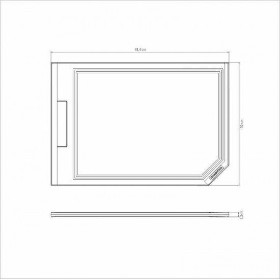TÁBUA DE CORTE TRAMONTINA CHURRASCO BLACK EM POLIPROPILENO PRETO