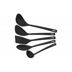 JOGO DE UTENSILIOS 5 PEÇAS UTILITA PRETO SORTIDOS DE NYLON TRAMONTINA