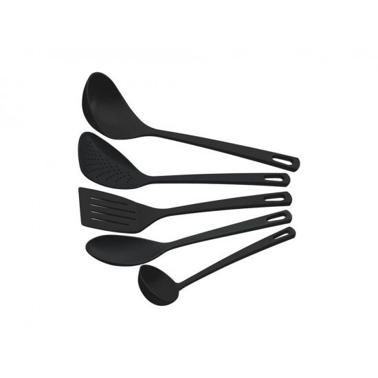 JOGO DE UTENSILIOS 5 PEÇAS UTILITA PRETO SORTIDOS DE NYLON TRAMONTINA