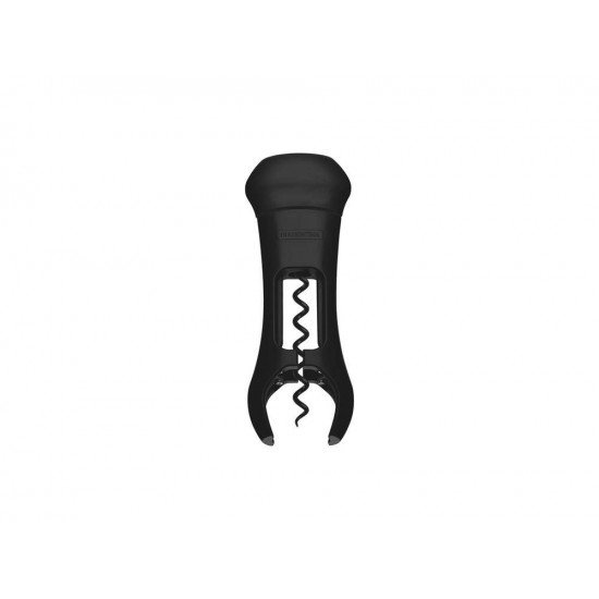 ABRIDOR SACA ROLHAS COM CORTA LACRES HARMONIZA PRETO CORPO DE ABS ESPIRAL DE ACO INOX TRAMONTINA