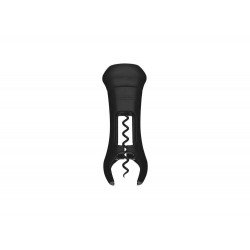 ABRIDOR SACA ROLHAS COM CORTA LACRES HARMONIZA PRETO CORPO DE ABS ESPIRAL DE ACO INOX TRAMONTINA