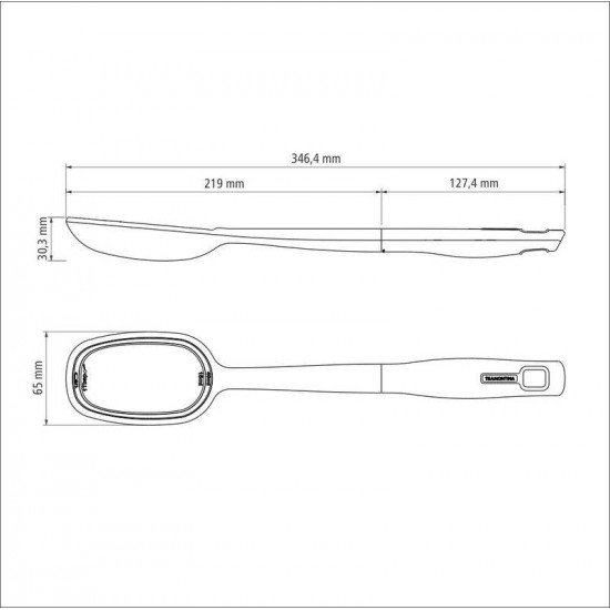 COLHER PARA SERVIR VERANO COM BOJO EM NYLON E CABO DE POLIPROPILENO ONIX TRAMONTINA