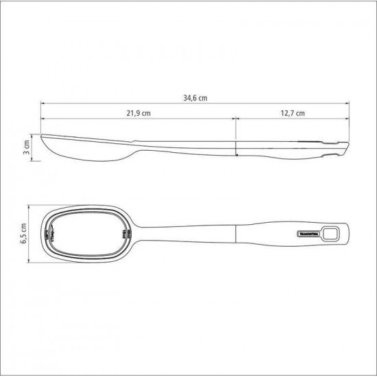 COLHER PARA SERVIR TRAMONTINA VERANO COM BOJO EM NYLON E CABO DE POLIPROPILENO CINZA