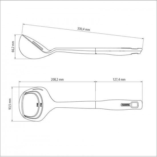 CONCHA VERANO COM BOJO EM NYLON E CABO DE POLIPROPILENO ONIX TRAMONTINA