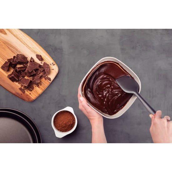 ESPÁTULA TRAMONTINA VERANO EM SILICONE COM CABO DE POLIPROPILENO CINZA