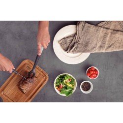 GARFO TRINCHANTE TRAMONTINA VERANO COM BOJO EM NYLON E CABO DE POLIPROPILENO CINZA