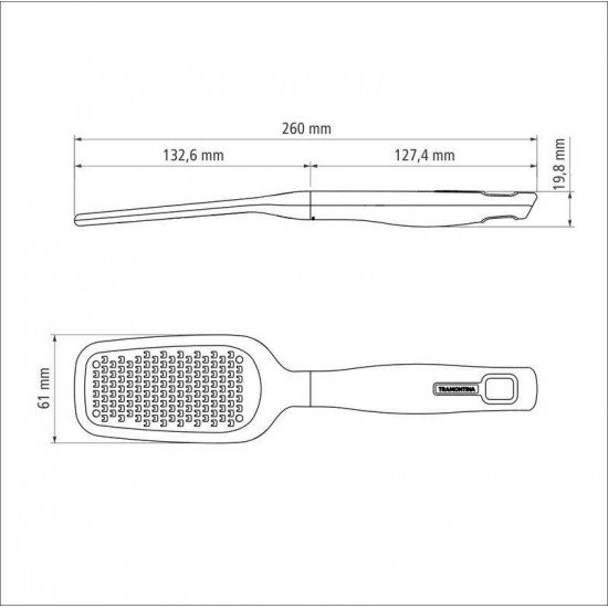 RALADOR VERANO COM LAMINA EM ACO INOX E CABO DE POLIPROPILENO ONIX TRAMONTINA