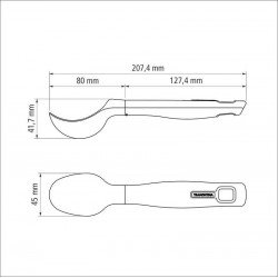 CONCHA PARA SORVETE VERANO COM BOJO EM ABS E CABO DE POLIPROPILENO ONIX TRAMONTINA