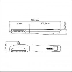 DESCASCADOR VERANO COM LAMINA EM ACO INOX E CABO DE POLIPROPILENO COM CORTE JULIENNE ONIX TRAMONTINA