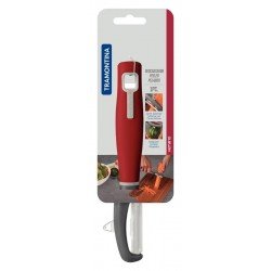 DESCASCADOR TRAMONTINA VERANO COM LÂMINA EM AÇO INOX E CABO DE POLIPROPILENO COM CORTE JULIENNE VERMELHO