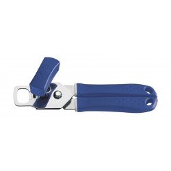 ABRIDOR DE LATAS UTILITA EM ACO INOX COM CABO DE POLIPROPILENO AZUL TRAMONTINA