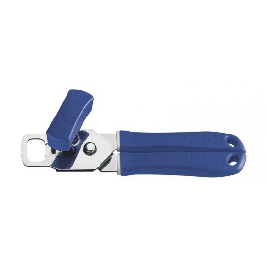 ABRIDOR DE LATAS UTILITA EM ACO INOX COM CABO DE POLIPROPILENO AZUL TRAMONTINA
