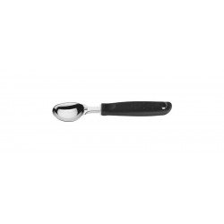 CONCHA PARA SORVETE UTILITA COM LAMINA EM ACO INOX E CABO DE POLIPROPILENO PRETO TRAMONTINA
