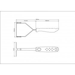 AMASSADOR DE BATATAS E FEIJAO UTILITA EM ACO INOX COM CABO DE POLIPROPILENO AZUL TRAMONTINA