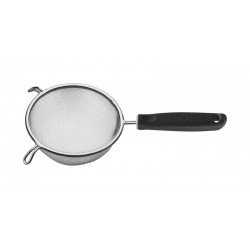 PENEIRA UTILITA EM ACO INOX COM CABO DE POLIPROPILENO PRETO 17 CM TRAMONTINA