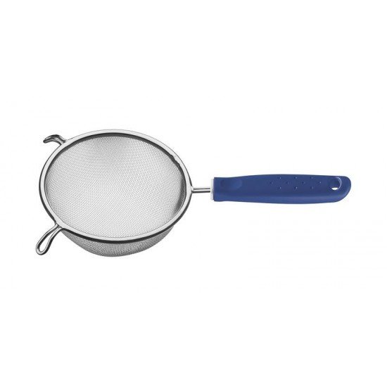 PENEIRA UTILITA EM ACO INOX COM CABO DE POLIPROPILENO AZUL 17 CM TRAMONTINA
