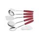 JOGO DE UTENSILIOS 6 PEÇAS UTILITA VERMELHO-SORTIDOS COM LAMINAS ACO INOX E CABOS PP TRAMONTINA