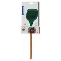 CONCHA LIVE EM SILICONE VERDE COM CABO DE MADEIRA TRAMONTINA