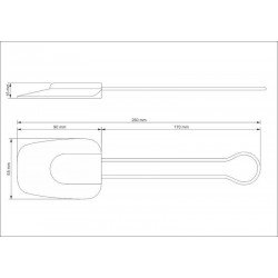 ESPATULA DE SILICONE APRECIATTA COM CABO EM ACO INOX TRAMONTINA